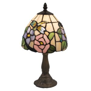 Stolní lampa 5942, Tiffany, stínidlo s květinami