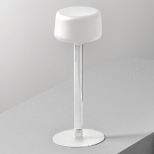 OLEV Tee designová stolní lampa s baterií, bílá