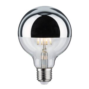 LED žárovka E27 827 6,5W zrcadlená stříbro