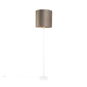 Lampa na krmení bílá s tupým odstínem a zlatým vnitřkem 40 cm – Simplo