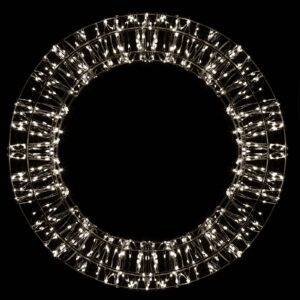 LED vánoční věnec, černý, 800 LED diod, Ø 50 cm