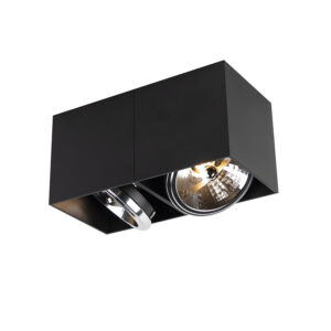 Designová bodová černá obdélníková 2-světlá – Box