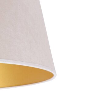 Stínidlo na lampu Cone výška 25,5 cm, ecru/zlatá