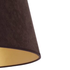 Stínidlo na lampu Cone výška 18 cm, hnědá/zlatá