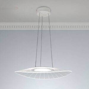 LED závěsné světlo Vela, bílá, ovál, 59 cm x 43 cm