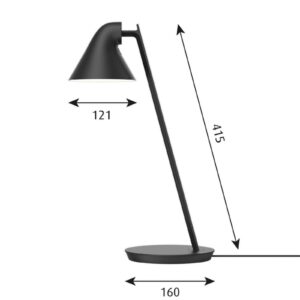 Louis Poulsen NJP Mini LED stolní lampa černá
