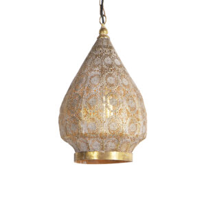 Orientální závěsná lampa zlatá 28 cm – Mauglí