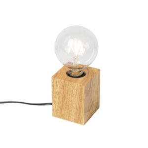 Venkovská stolní lampa dřevo přírodní – Bloc