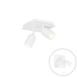 Moderní koupelnové bodové bílé čtvercové 2-světlo IP44 – Ducha