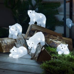 LED svítící figurky ledních medvědů pro venkovní použití