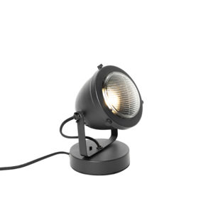 Industriální stolní lampa černá 18 cm – Emado