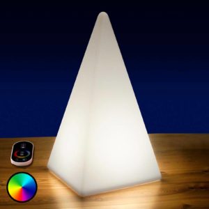 Bateriová RGB LED pyramida, 54 cm