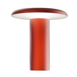 Stolní lampa Artemide Takku LED s dobíjecí baterií, červená