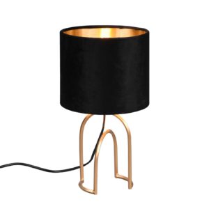 Stolní lampa Grace, Ø 18 cm, černá/zlatá