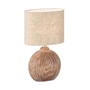 Stolní lampa Tobse barva dřeva/písková výška 39 cm