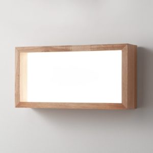 Nástěnné LED světlo Window, 60 x 30 cm, dub