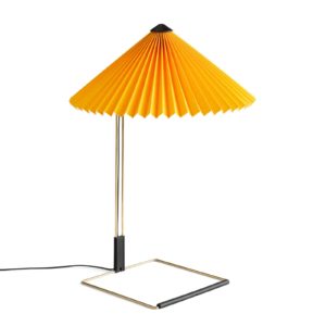 HAY Matin 380 LED stolní lampa plisovaná, žlutá