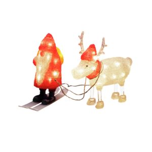 LED dekorační světlo Santa Claus a sob IP44