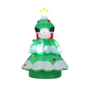 LED figurka Santa Tree, nafukovací, pohyblivá