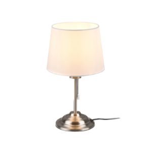 Lindby Alomira stolní lampa, 32 cm, nikl