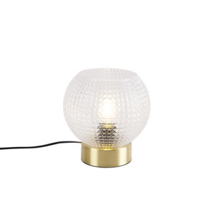 Art deco stolní lampa mosaz – Sphere