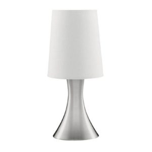 Stolní lampa Touch 3922, stříbrná satinovaná