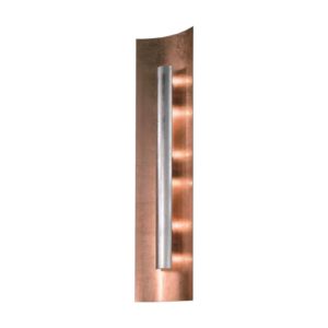 Nástěnné svítidlo Aura měděné stínidlo stříbrné, výška 60 cm