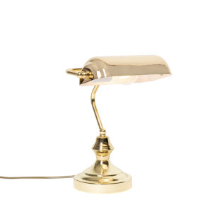 Klasická stolní lampa/lampa notářská mosaz – Banker