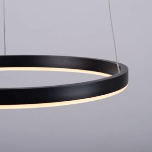 Závěsné svítidlo Ritus LED, Ø 39,3 cm, antracitová barva