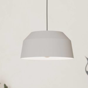 Závěsné svítidlo Contrisa v šedé barvě, jedno světlo, Ø 38 cm