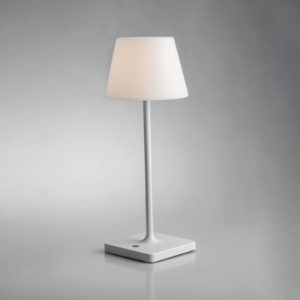 LED stolní lampa Jammin na baterii, stmívač, bílá