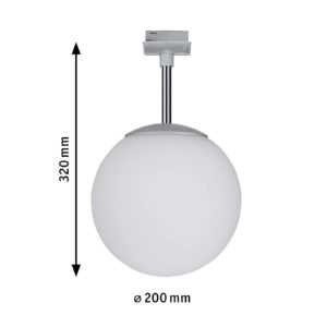 Paulmann URail Globe světelná koule chrom, opál