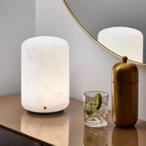 Stolní lampa Capsule LED v alabastru Výška 19,5 cm