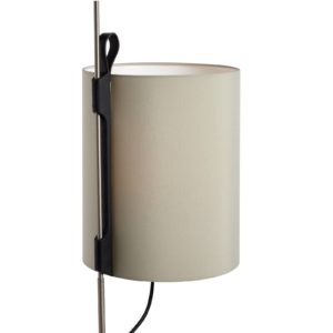 Magnetická stojací lampa, Ø 25 cm, khaki, černý dub