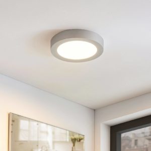 LED stropní svítidlo Marlo stříbrné kulaté 25,2cm