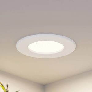 Prios LED vestavné svítidlo Cadance, bílé, 11,5 cm, 2 jednotky, stmívatelné