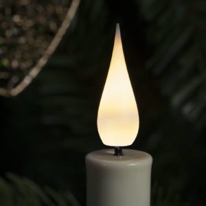 LED vánoční svíčky bezdrátové bílá, 3D, 12dílné