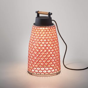 Stolní lampa Bover Nans M/49 LED pro venkovní použití, červená
