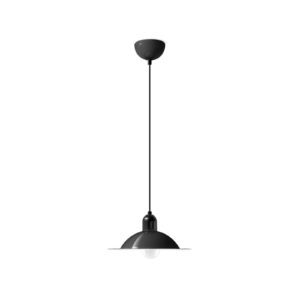 Závěsná lampa LED Stilnovo Lampiatta, Ø 28 cm, černá
