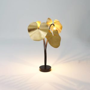 LED stolní lampa Controversia se stmívačem, zlatá