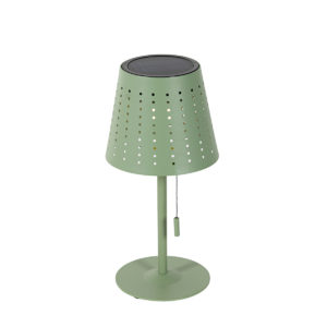 Venkovní stolní lampa zelená včetně LED 3-stupňové stmívatelné dobíjecí a solární – Ferre