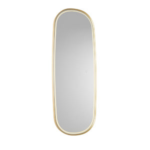 Moderní koupelnové zrcadlo zlaté včetně LED a dotykového stmívače – Geraldien