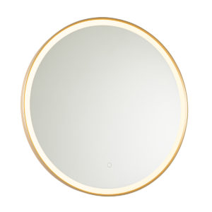 Koupelnové zrcadlo zlaté 70 cm včetně LED s dotykovým stmívačem – Miral