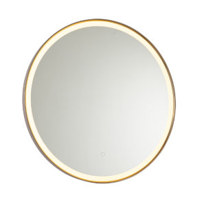 Koupelnové zrcadlo růžové zlato 70 cm včetně LED s dotykovým stmívačem – Miral