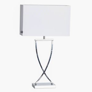 By Rydéns Omega stolní lampa chrom/bílá výška 69 cm