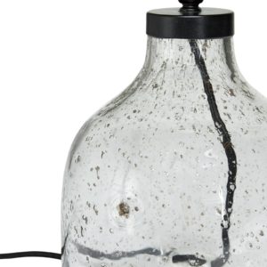 PR Home Groove stolní lampa sklo čirá tkanina bílá