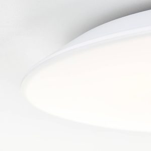 Koupelnové stropní svítidlo LED Colden, bílé, zapnuto/vypnuto, Ø 29 cm