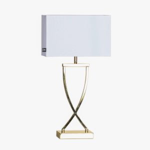 By Rydéns Omega stolní lampa mosazná/bílá výška 52 cm