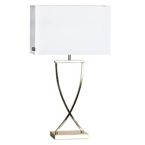 By Rydéns Omega stolní lampa mosaz/bílá výška 69 cm