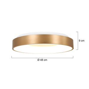 Stropní svítidlo LED Ringlede 2 700 K Ø 48 cm zlatá